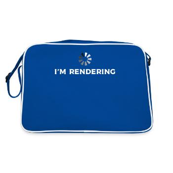 I'm Rendering Director Filmmaker Filmmaking - Retro Bag - blue/white - Back