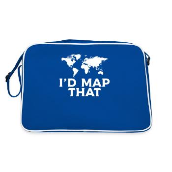 Je cartographierais cette géolocalisation - Sac Retro - bleu/blanc - Dos