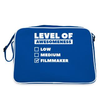 Level Of Awesomeness Low Medium Filmmaker Filmmaki - Retro Bag - blue/white - Back