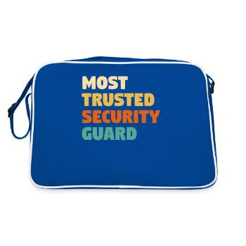 Most Trusted Security Guard Officer Enforcement - Retro Tasche - Blau/Weiß - Hinten