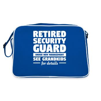 Retired Security Guard Under New Management - Retro Tasche - Blau/Weiß - Hinten