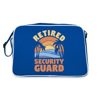 Retro Retired Security Guard Retirement Enforcemen - Retro Tasche - Blau/Weiß - Hinten