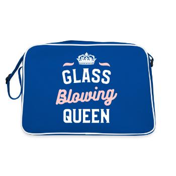 Verre soufflant Queen Verre soufflant Hobby Glass - Sac Retro - bleu/blanc - Dos