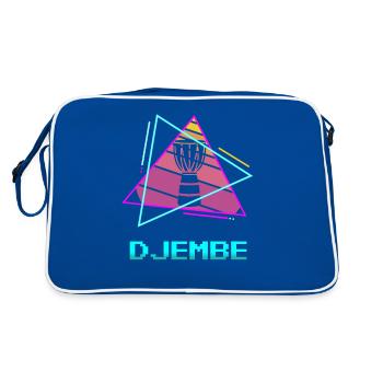 Rétro Vintage Classic Djembe Player Instrument - Sac Retro - bleu/blanc - Dos
