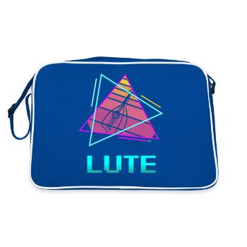 Retro Vintage Classic Lute Player Instrument - Retro Bag - blue/white - Back