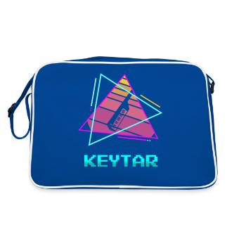 Rétro Vintage Classic Keytar Player Instrument - Sac Retro - bleu/blanc - Dos