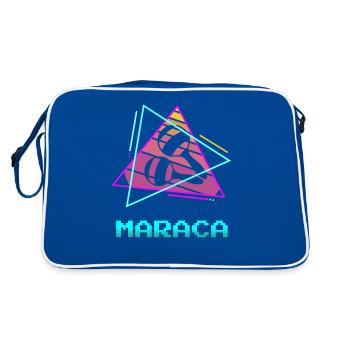 Retro Vintage Classic Maraca Player Instrument - Retro Bag - blue/white - Back