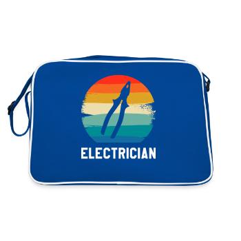 Retro Vintage Classic Electrician Electrical - Retro Tasche - Blau/Weiß - Hinten