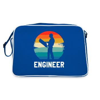 Retro Vintage Classic Engineer Engineering - Retro Bag - blue/white - Back