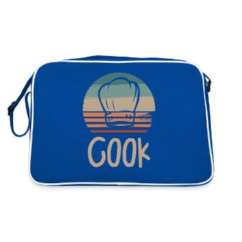 Rétro Vintage Classique Chef Cuisinier Cuisine - Sac Retro - bleu/blanc - Dos