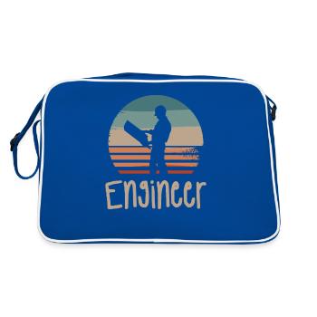 Retro Vintage Classic Engineer Engineering - Retro Bag - blue/white - Back