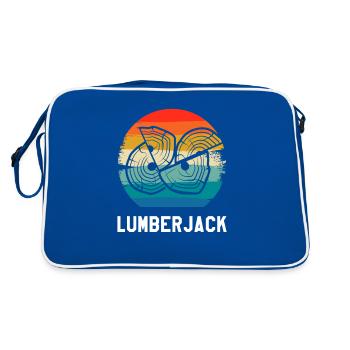 Rétro Vintage Classic Lumberjack Woodworking - Sac Retro - bleu/blanc - Dos