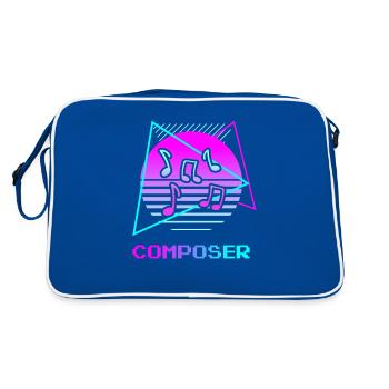 Rétro Vintage Classic Composer Musique - Sac Retro - bleu/blanc - Dos
