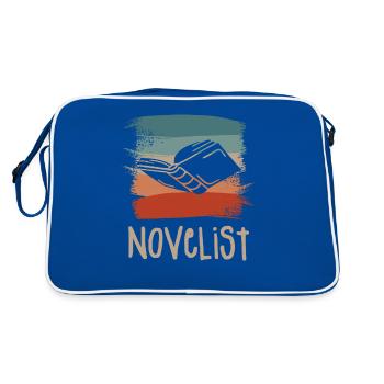 Retro Vintage Novelist Novel Author - Retro Bag - blue/white - Back