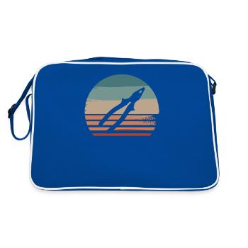 Retro Vintage Classic Electrician Electrical - Retro Tasche - Blau/Weiß - Hinten