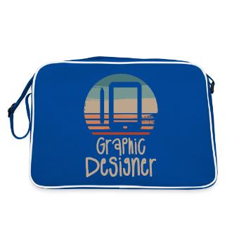 Retro Vintage Graphic Designer Graphic Design - Retro Bag - blue/white - Back