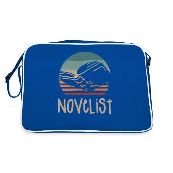 Retro Vintage Novelist Novel Author - Retro Bag - blue/white - Back