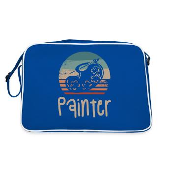 Peinture rétro Vintage Peintre Peinture - Sac Retro - bleu/blanc - Dos