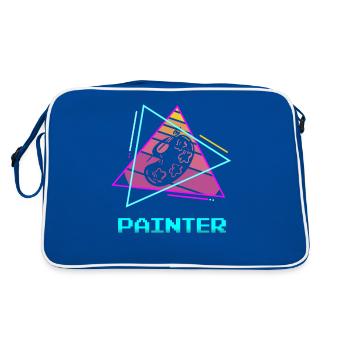 Peinture Retro Painter - Sac Retro - bleu/blanc - Dos