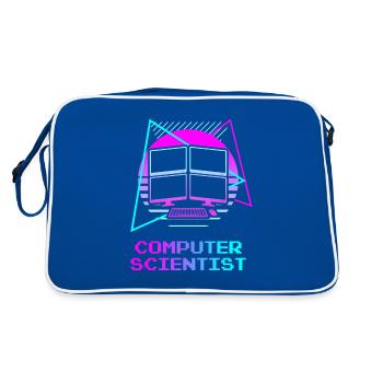 Retro Computer Scientist Information - Retro Bag - blue/white - Back