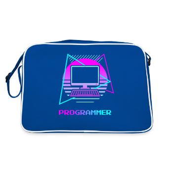 Retro Programmer Computer Programming - Retro Bag - blue/white - Back