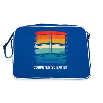 Retro Vintage Computer Scientist Information - Retro Bag - blue/white - Back