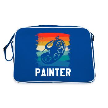 Peinture rétro Vintage Peintre Peinture - Sac Retro - bleu/blanc - Dos