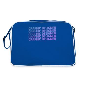 Designer Graphique Rétro Design Graphique - Sac Retro - bleu/blanc - Dos