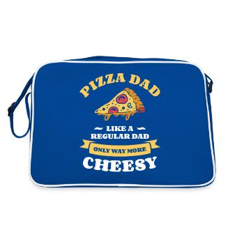 Pizza papa comme un père ordinaire seulement beaucoup plus ringard - Sac Retro - bleu/blanc - Dos
