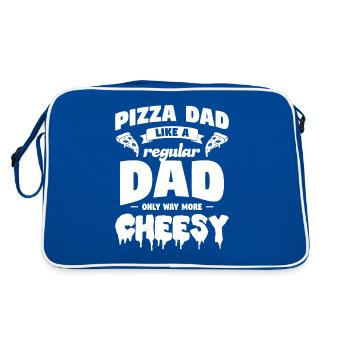 Pizza papa comme un père ordinaire seulement beaucoup plus ringard - Sac Retro - bleu/blanc - Dos