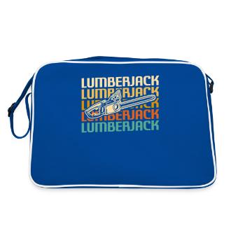 Rétro Vintage Classic Lumberjack Woodworking - Sac Retro - bleu/blanc - Dos