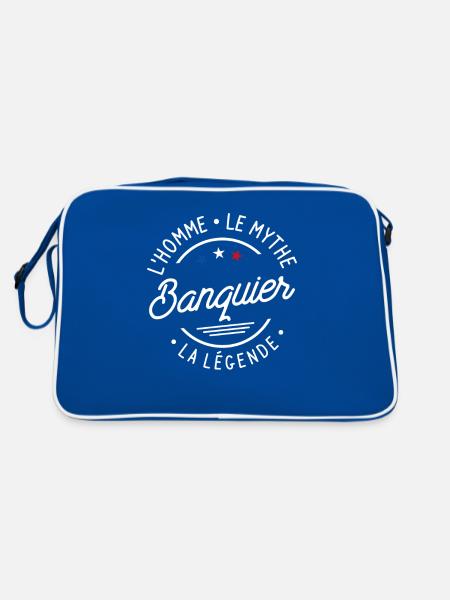 Banquier L'Homme Le Mythe La Légende Bancaire - Sac Retro - bleu/blanc - Dos