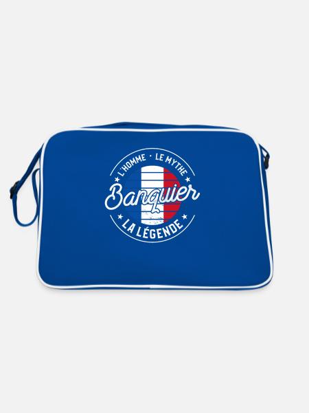 Banquier L'Homme Le Mythe La Légende Bancaire - Sac Retro - bleu/blanc - Dos