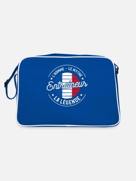Entraîneur L'Homme Le Mythe La Légende Coach - Sac Retro - bleu/blanc - Dos