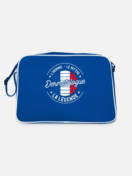 Dermatologue L'Homme Le Mythe La Légende - Sac Retro - bleu/blanc - Dos
