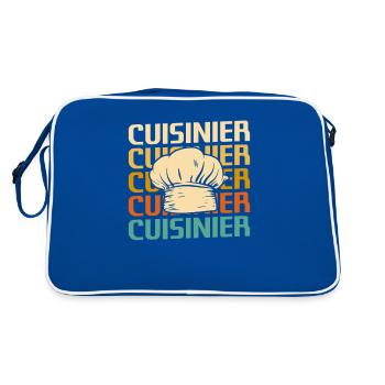 Retro Cuisinier Chef Cuisine - Sac Retro - bleu/blanc - Dos