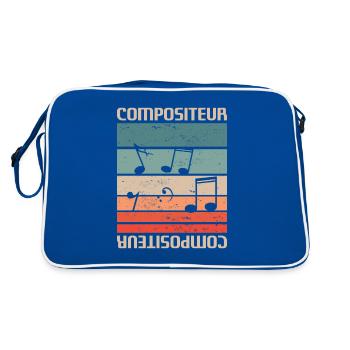 Vintage Retro Compositeur Composition Musicale - Sac Retro - bleu/blanc - Dos