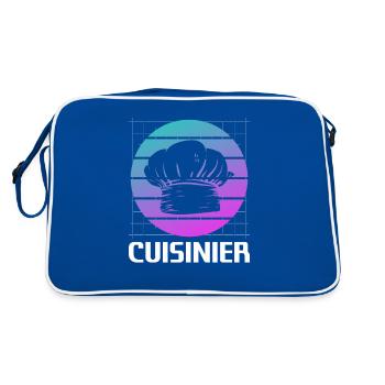 Retro Cuisinier Chef Cuisine - Sac Retro - bleu/blanc - Dos