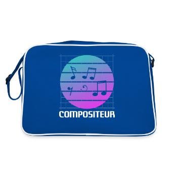 Retro Compositeur Composition Musicale - Sac Retro - bleu/blanc - Dos