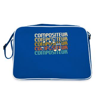 Retro Compositeur Composition Musicale - Sac Retro - bleu/blanc - Dos