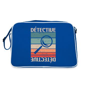 Vintage Retro Détective Enquêteur - Sac Retro - bleu/blanc - Dos