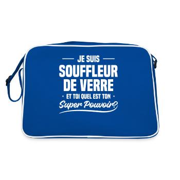 Je Suis Souffleur De Verre Et Toi Quel Est Ton - Sac Retro - bleu/blanc - Dos
