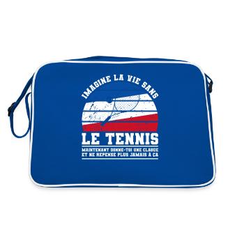Imagine La Vie Sans Le tennis Maintenant Donne-Toi - Sac Retro - bleu/blanc - Dos