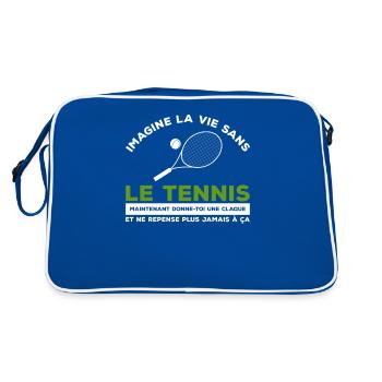 Imagine La Vie Sans Le tennis Maintenant Donne-Toi - Sac Retro - bleu/blanc - Dos