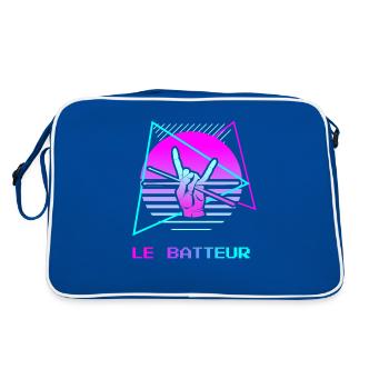 Retro Le Batteur Batterie - Sac Retro - bleu/blanc - Dos