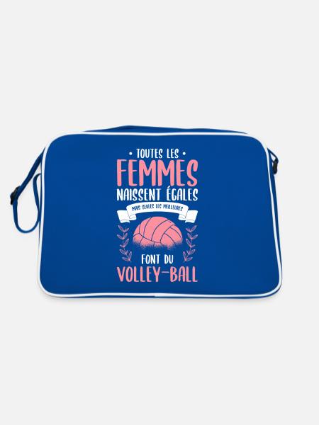 Mais Seules Les Meilleures Font Du Volley-Ball - Sac Retro - bleu/blanc