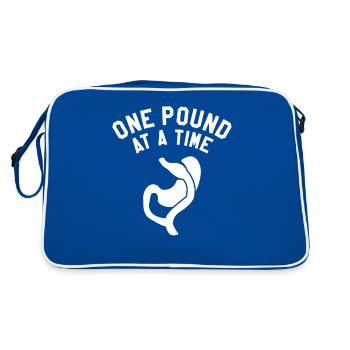 Une livre à la fois Manchon gastrique Bariatrique - Sac Retro - bleu/blanc - Dos