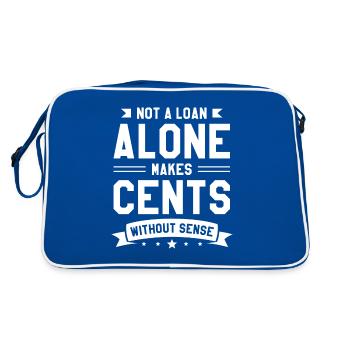 Not A Loan Alone Makes Cents Without Sense - Retro Bag - blue/white - Back