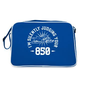 Je juge silencieusement votre motoneige 850 - Sac Retro - bleu/blanc - Dos