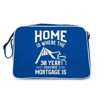 La maison est l’endroit où se trouve l’hypothèque à taux fixe de 30 ans - Sac Retro - bleu/blanc - Dos
